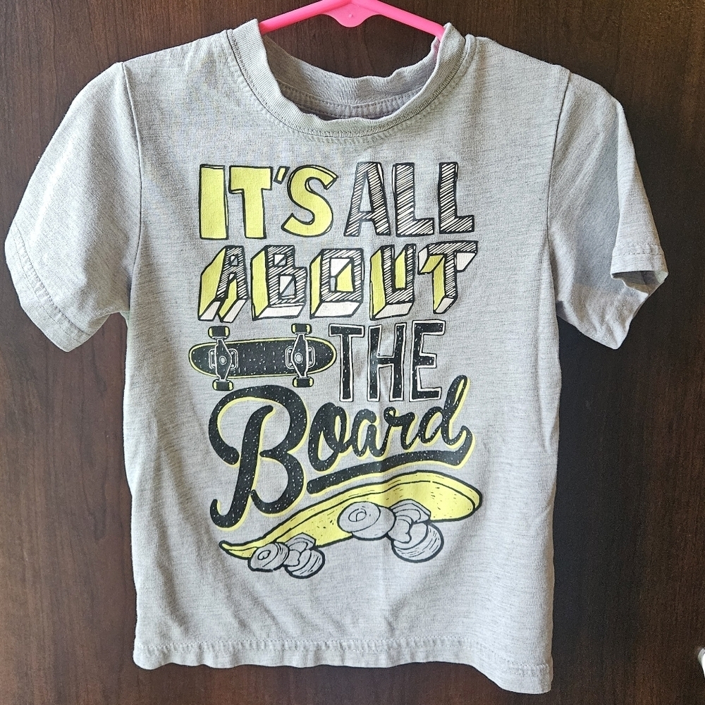 Healthtex Gray T-Shirt with Skateboard Graphic